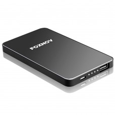 FOXNOV 5000mAh Portable Charger with 2.1A Output and Polymer Cell 